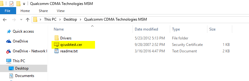 Qualcomm CDMA Technologies MSM Folder
