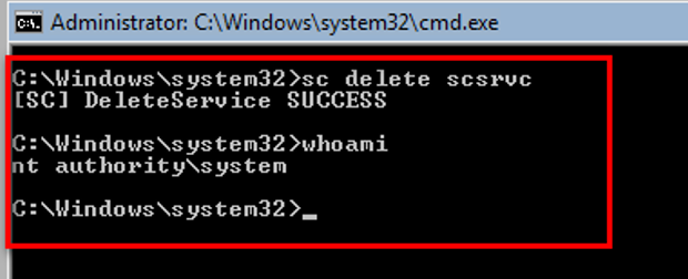 SC Delete Command To Remove Solidcore Service