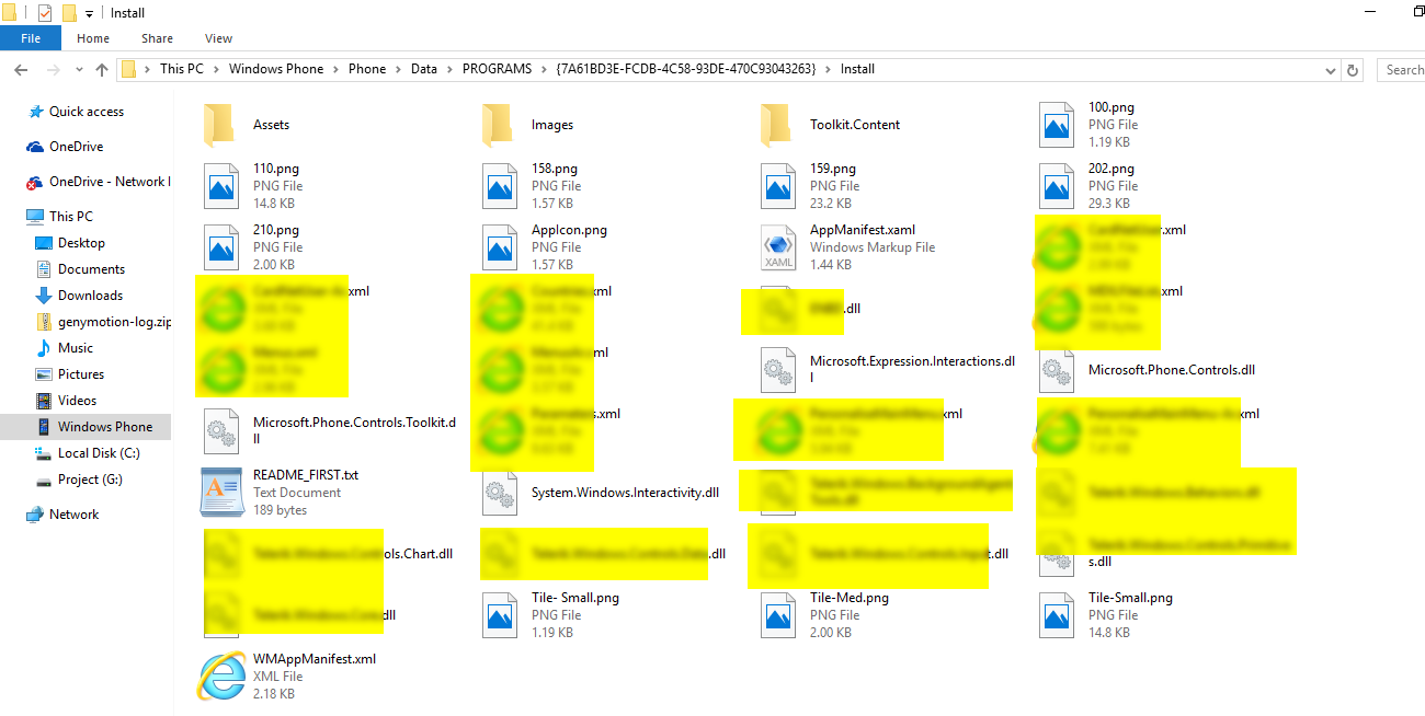 Accessing Internal Storage of Application to Extract XAP Content