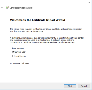 Certificate Install 1