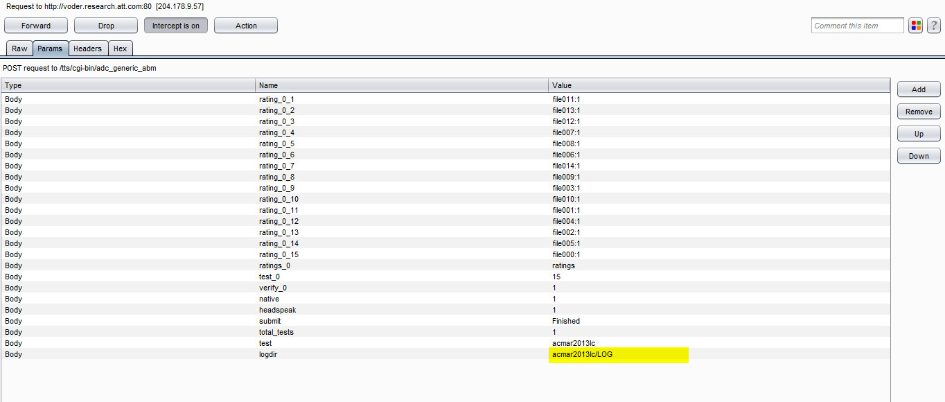 Step 3 Highlighted vulnerable parameter